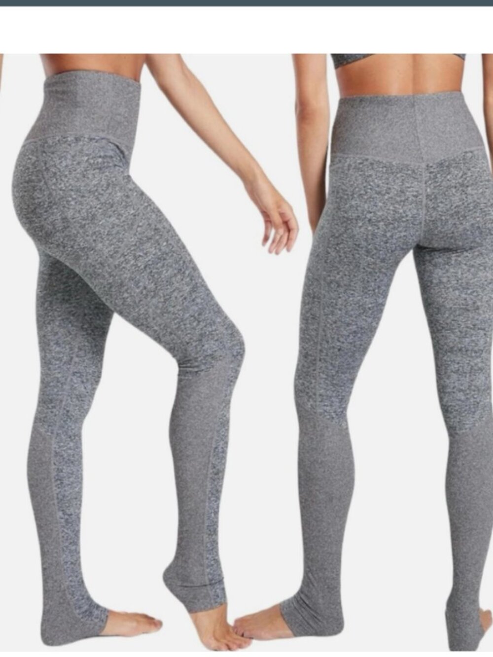 Athleta Exhale Stash Pocket Heel Tight in SoftLuxe size S in Marled Grey